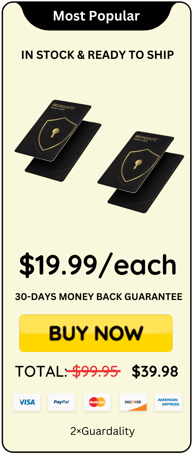 Guardality offer price 